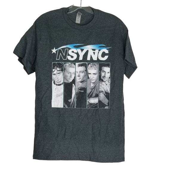 NSync Gray Cotton Blend T-Shirt, Size M New - Picture 1 of 6